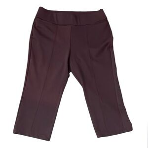 Women's Cropped Pants in Dark Brown